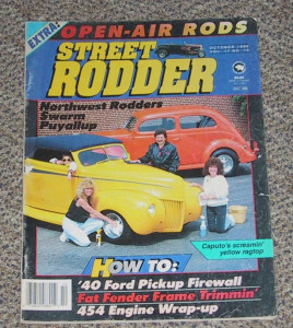 STREET RODDER 1988 OCT - '40 FORD PICKUP FIREWALL, FAT FENDERS